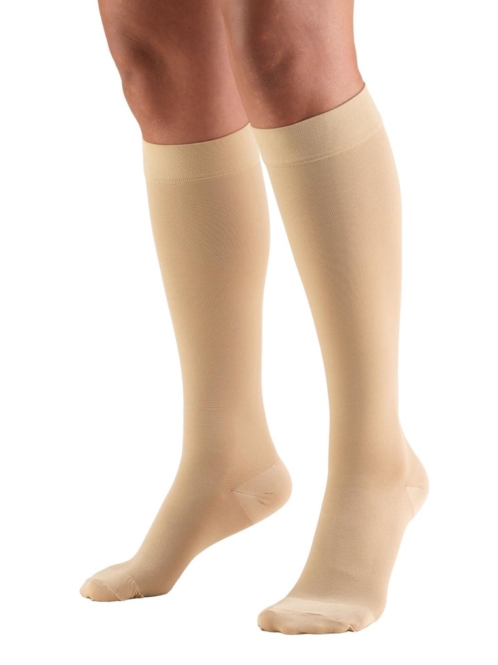Truform Women's Beige Knee-High Compression Stockings